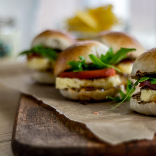 Marinated Halloumi Sliders