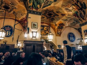 picture of Hofbrauhaus beer hall in Munich