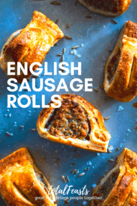 English sausage rolls overhead shot