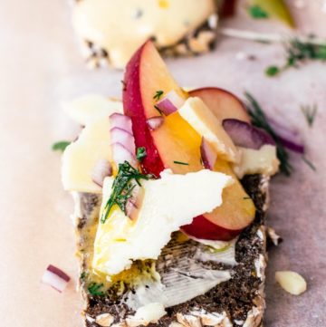 apple and cheddar open-faced sandwiches